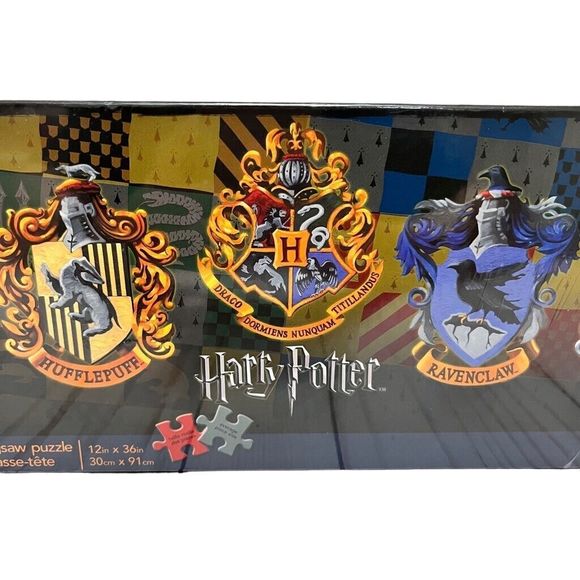 Harry Potter  House Crests 1000 Piece Aquarius  Jigsaw Puzzle New In Box - Picture 5 of 6